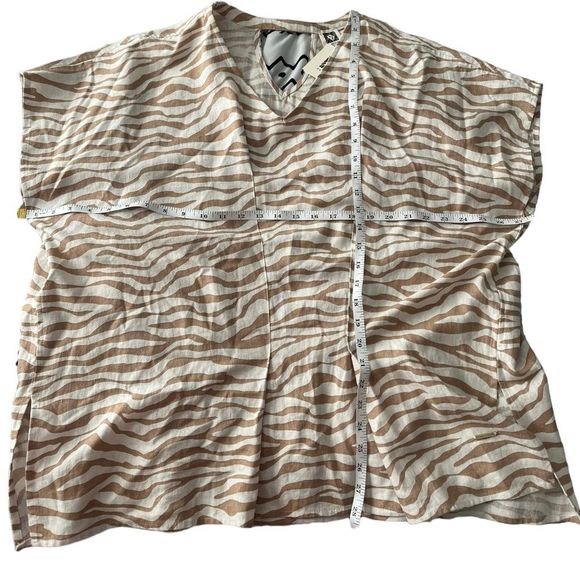Anne Klein Zebra Print Woven Top - Picture 3 of 5